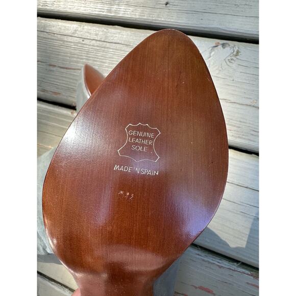 Vintage glam ancle booties gray fur shearing elegant Spain luxury bohemian - Picture 3 of 13